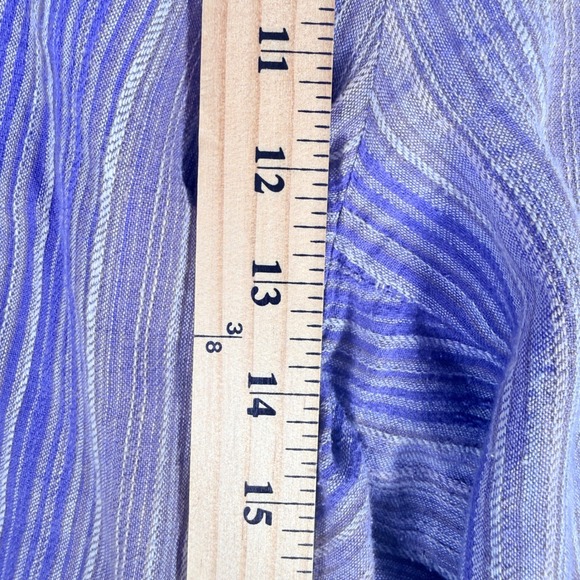 Coldwater Creek Linen Blend Striped Wide Leg Cropped Pants‎ Women's XL Boho - Picture 5 of 7